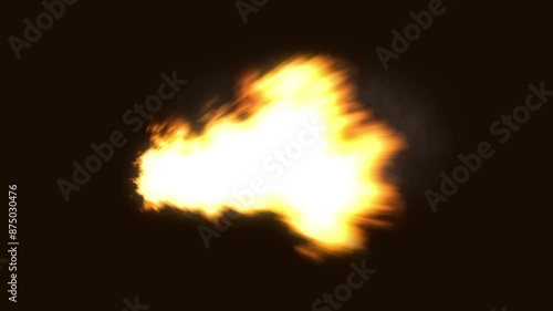 Muzzle Flash Effect on a Black Background. Gun Shot. Gun Fire. Shooting. 4K