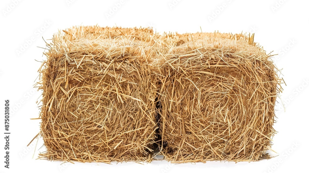Hay Bale Isolated on White Background Hay Bale Isolated on White Background