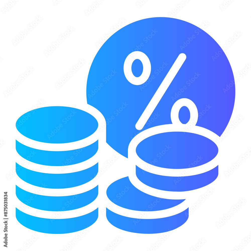 taxes gradient icon taxes gradient icon