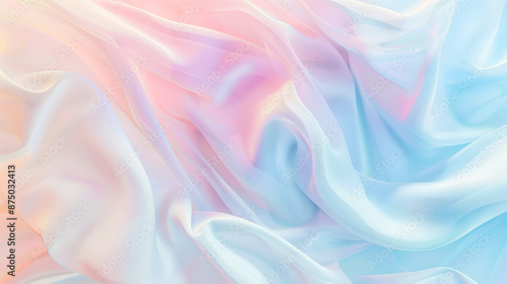 Obraz premium Wallpaper or web banner background, soft gradient from pink to blue, fluffy texture effect. Generative AI