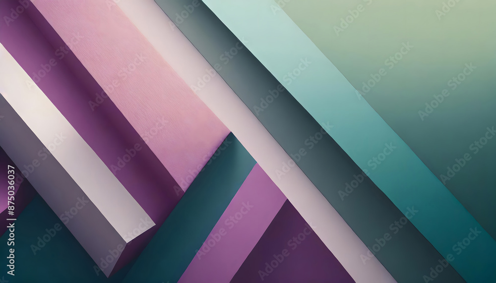 Obraz premium Minimal geometric background. Generative AI.