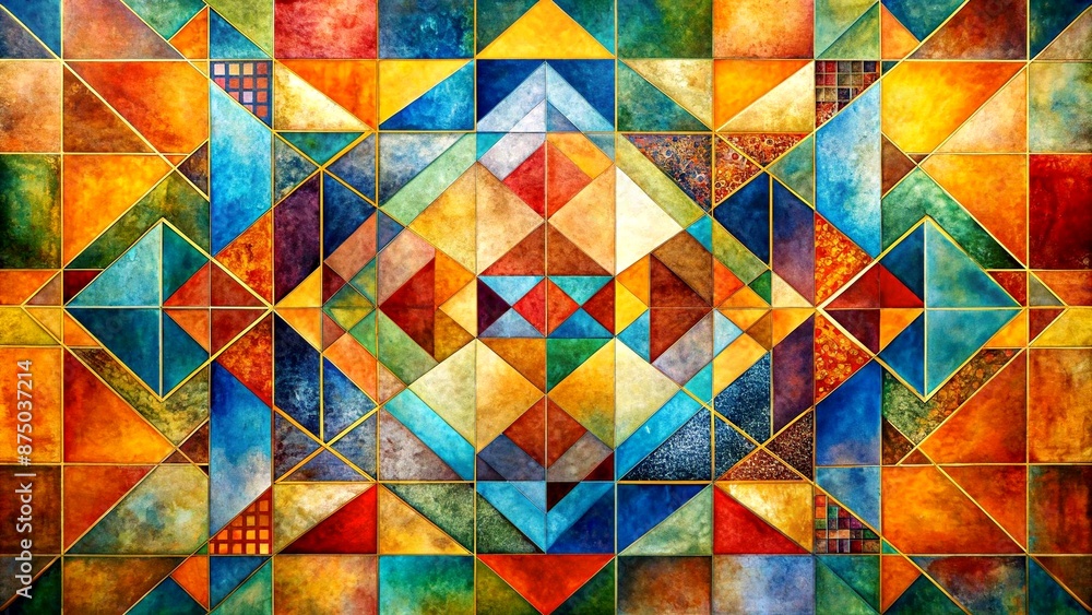 A Symphony of Shapes: A Geometric Composition Celebrates the Beauty of Abstract Form Generative AI-generated design A Symphony of Shapes: A Geometric Composition Celebrates the Beauty of Abstract Form Generative AI-generated design