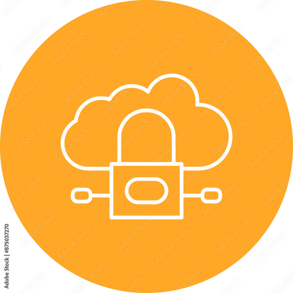 Cloud lock Icon Cloud lock Icon