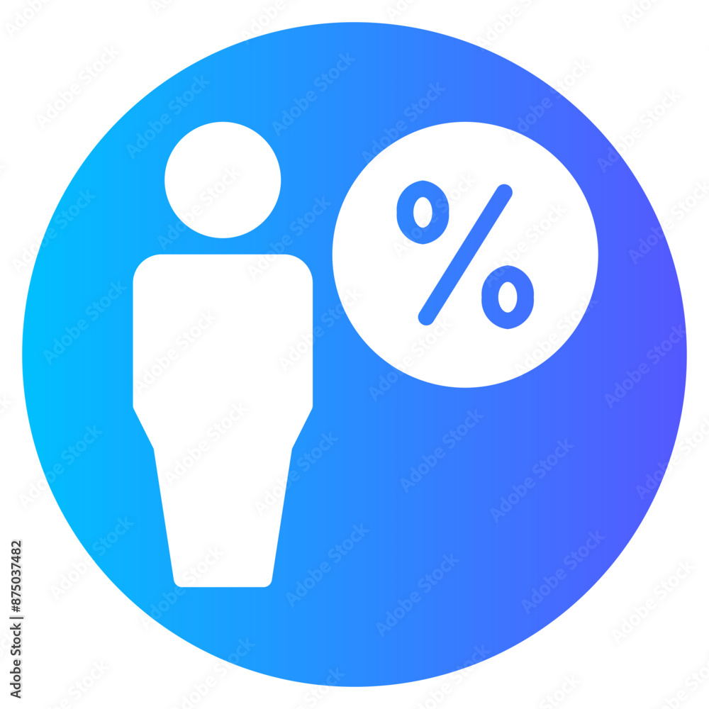 Fototapeta premium user gradient icon