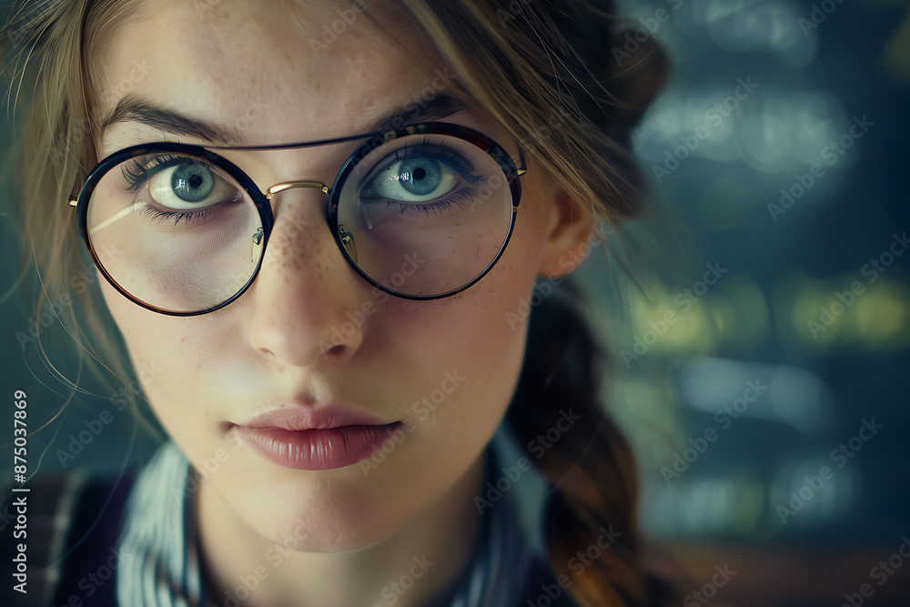 portrait young teacher or young student woman portrait young teacher or young student woman