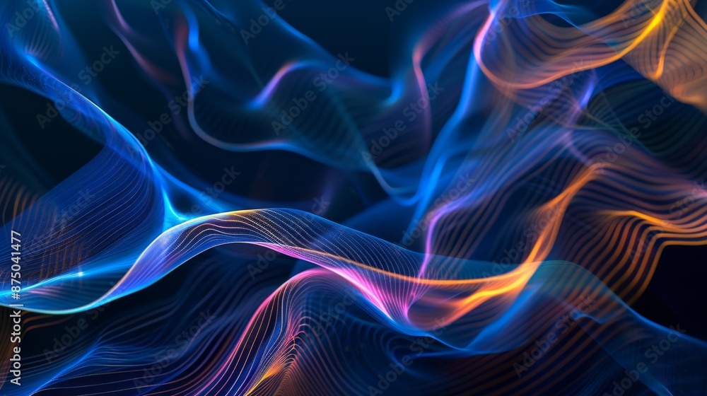 Abstract Blue and Orange Light Waves. Abstract Blue and Orange Light Waves.