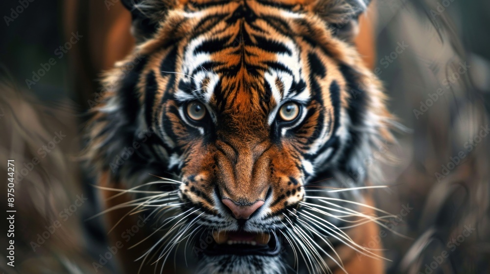 Close-Up Portrait of a Majestic Tiger Close-Up Portrait of a Majestic Tiger