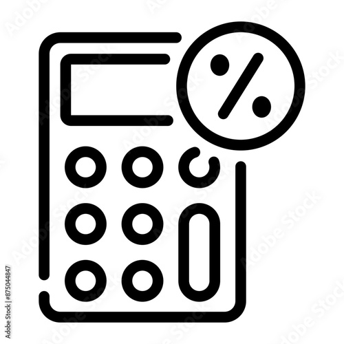 calculator line icon