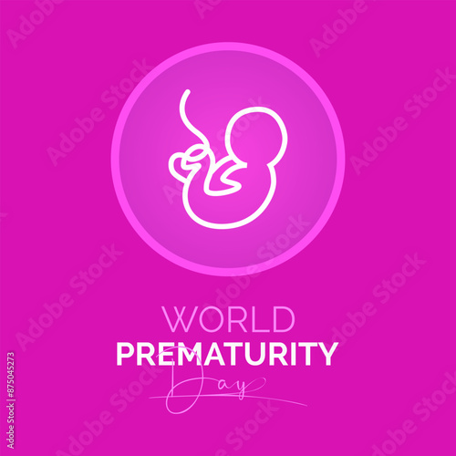 world prematurity day in september. Health Care concept Greeting card, poster, Ribbon, banner, Vector Template.