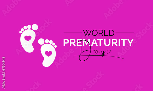 world prematurity day in september. Health Care concept Greeting card, poster, Ribbon, banner, Vector Template.