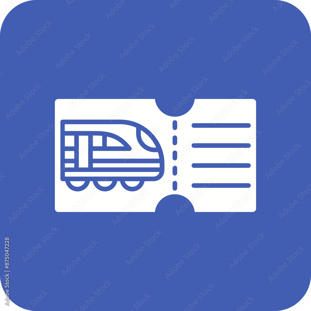 Train ticket Icon Train ticket Icon