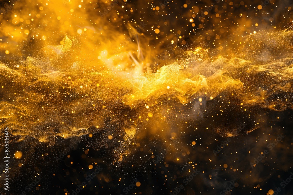 explosion of color particles on a dark background explosion of color particles on a dark background