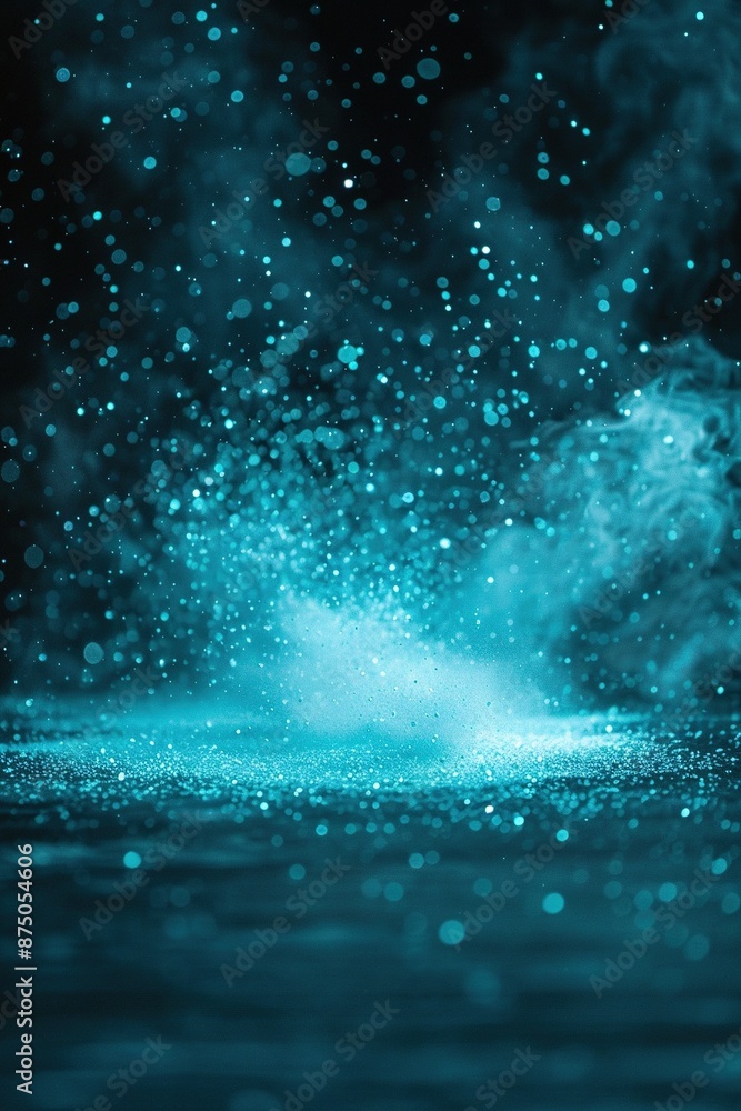 explosion of color particles on a dark background explosion of color particles on a dark background