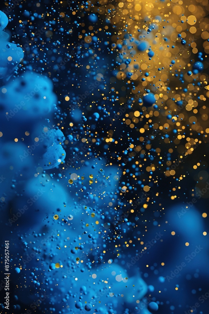 Obraz premium explosion of color particles on a dark background