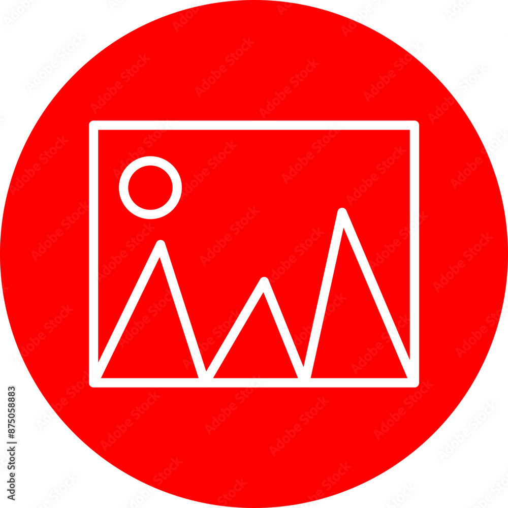 Photo Vector Line White Circle Red Photo Vector Line White Circle Red