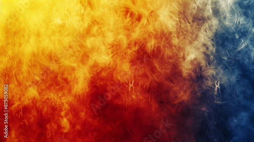 Abstract background with bright red, orange, yellow and blue colors. Looks like fire and ice.
