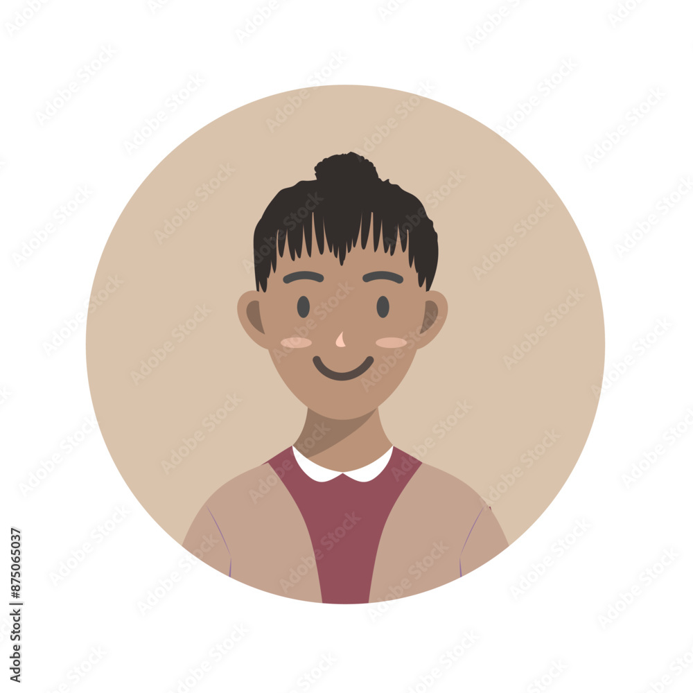 Face of a black boy wearing a red shirt, character face vector isolated on white background, Vector illustration EPS 10 Face of a black boy wearing a red shirt, character face vector isolated on white background, Vector illustration EPS 10