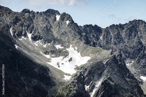 A beautiful view of the surroundings of the High Tatras from the Lomnicke saddle, Slovakia photo