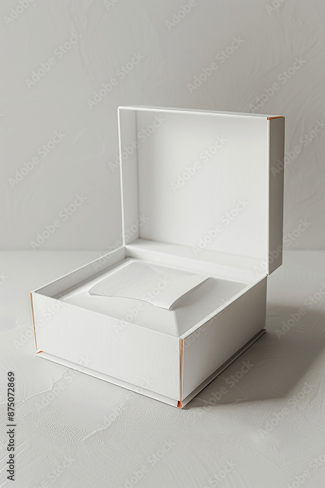 simple card box for product packaging on a wood table mockup generated by AI simple card box for product packaging on a wood table mockup generated by AI