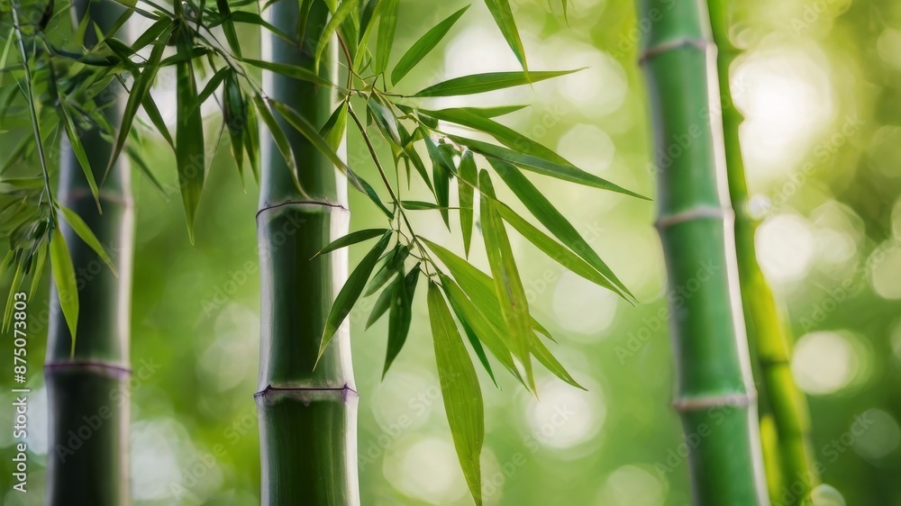 Naklejka premium Bamboo tree in the bamboo forest