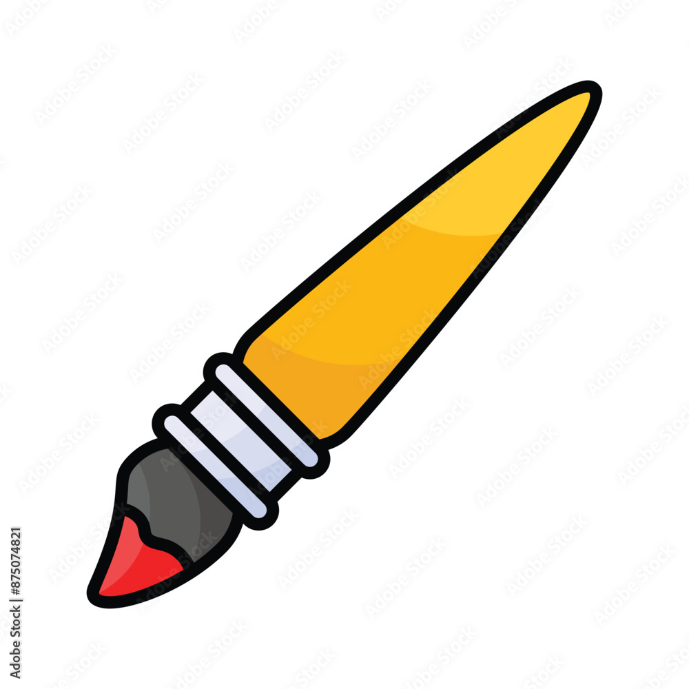 Handcrafted modern flat vector of paint brush, customizable icon Handcrafted modern flat vector of paint brush, customizable icon