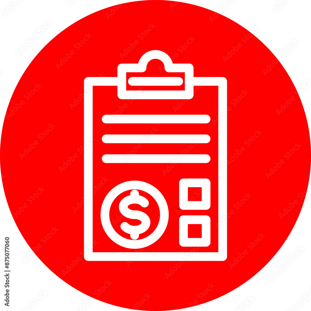 Financial Information Vector Line White Circle Red Financial Information Vector Line White Circle Red