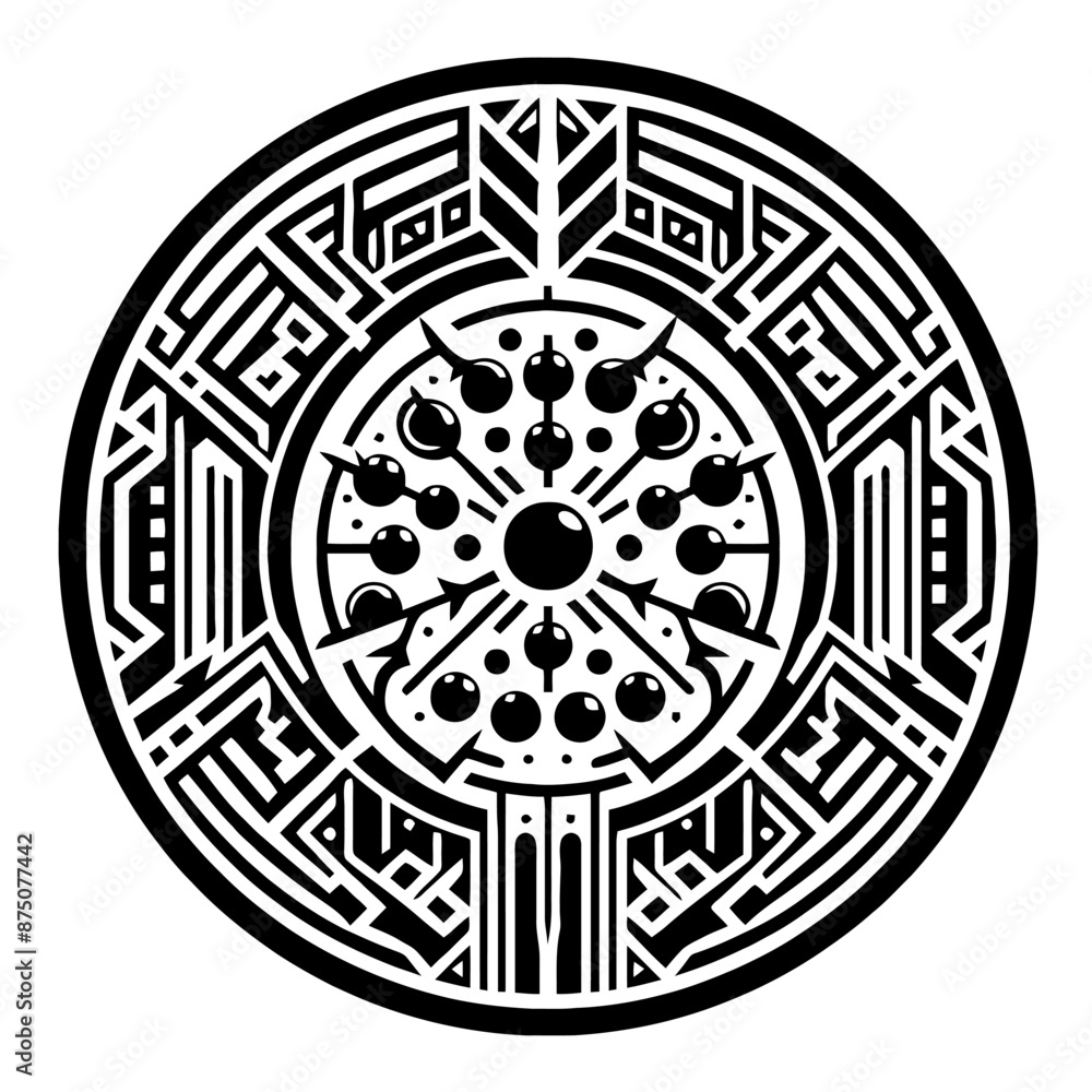 pizza in decorative emblem ornament, Victorian, art deco, art nouveau, boho, bohemian, folk, flourish pizza in decorative emblem ornament, Victorian, art deco, art nouveau, boho, bohemian, folk, flourish