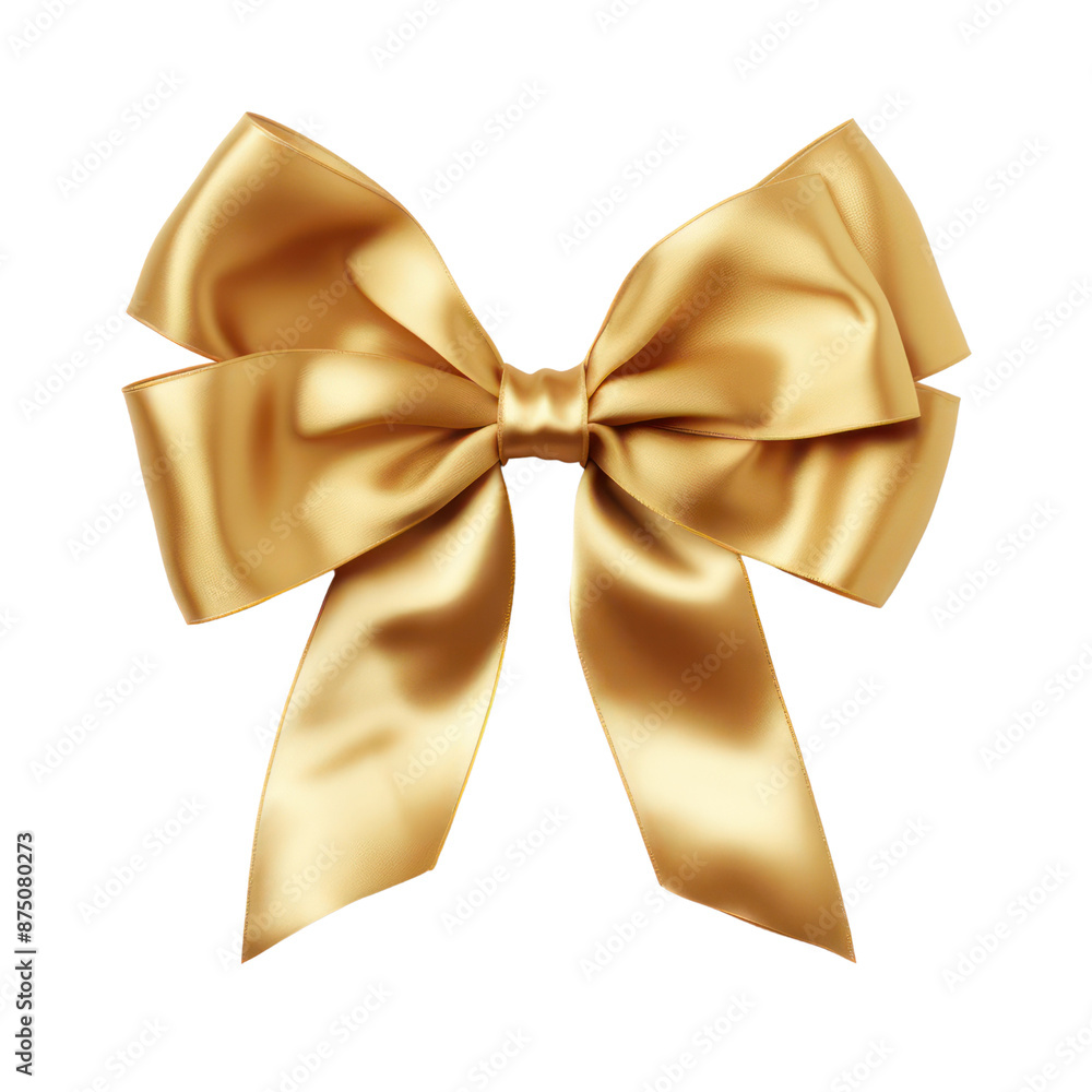 Gold ribbon bow isolate on transparent png.
Gold ribbon bow isolate on transparent png.