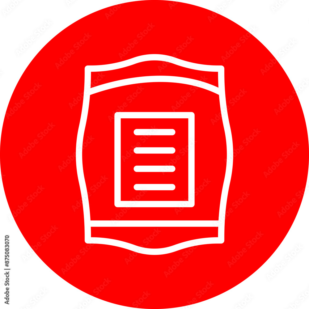 Cement Bag Vector Line White Circle Red Cement Bag Vector Line White Circle Red
