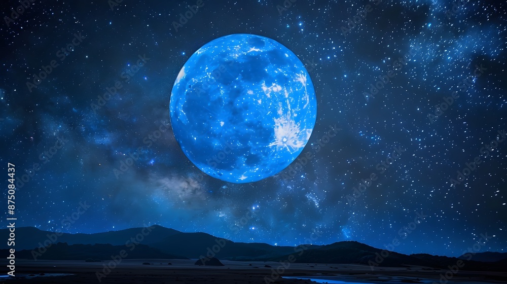 blue moon background concept blue moon background concept