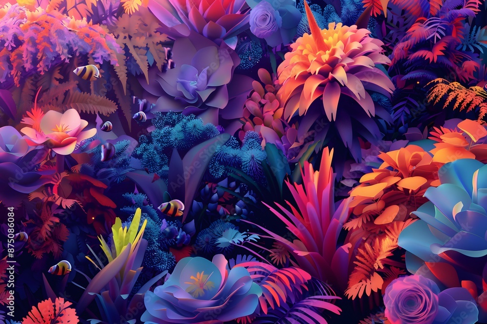 Obraz premium Abstract shapes based on nature and animals
