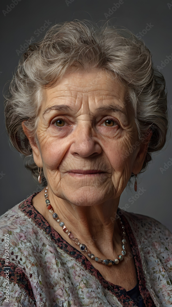 portrait of an elderly woman from France portrait of an elderly woman from France