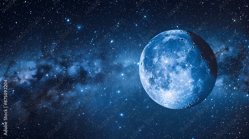 Obraz premium blue moon background concept