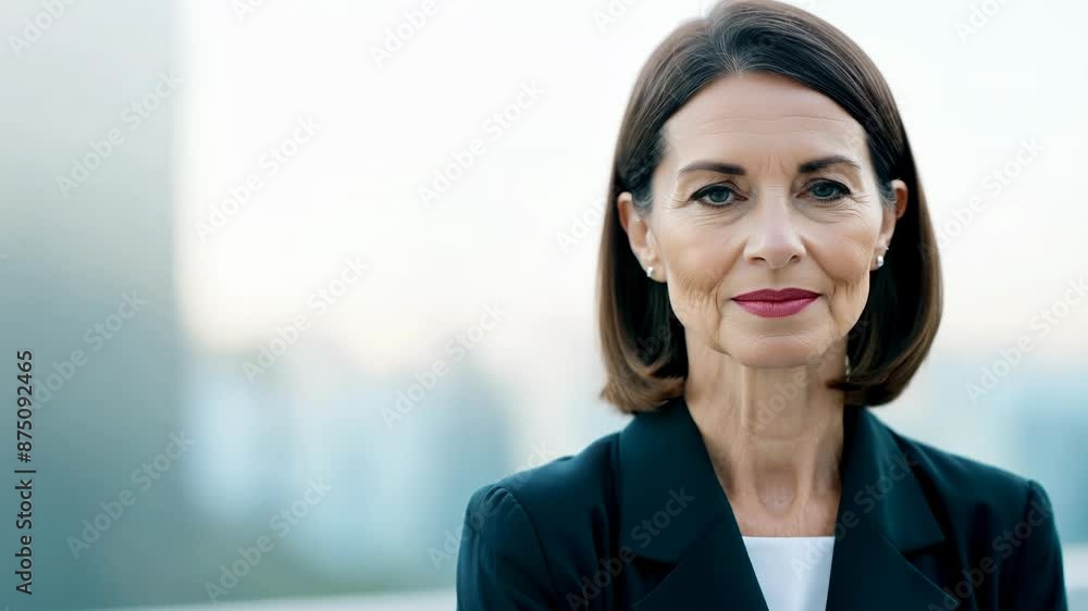 Portrait of confident businesswoman smiling in office Portrait of confident businesswoman smiling in office