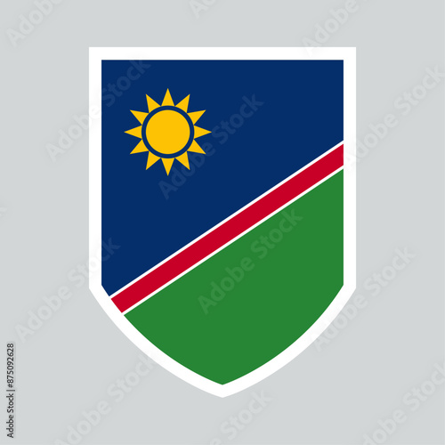 Free Download Namibia Flag Shield Shape Frame - GFXLoad