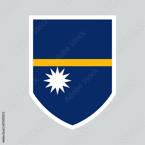 Free Download Nauru Flag Shield Shape Frame - GFXLoad