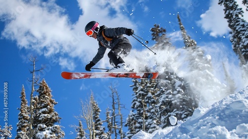 Skier Ready to Drop photo