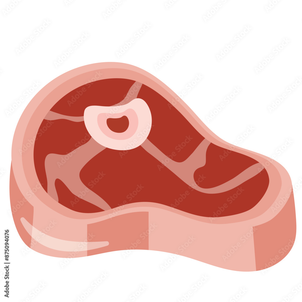 Obraz premium icon of a piece of beef steak for grilling, for various designs, posters or banners