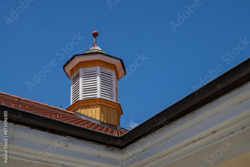 Wallpaper Mural Tower on the roof of a house, Piestany, Slovakia Torontodigital.ca