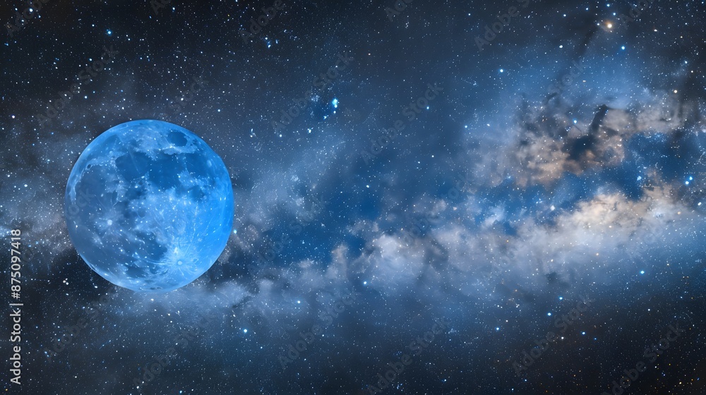 Obraz premium blue moon background concept