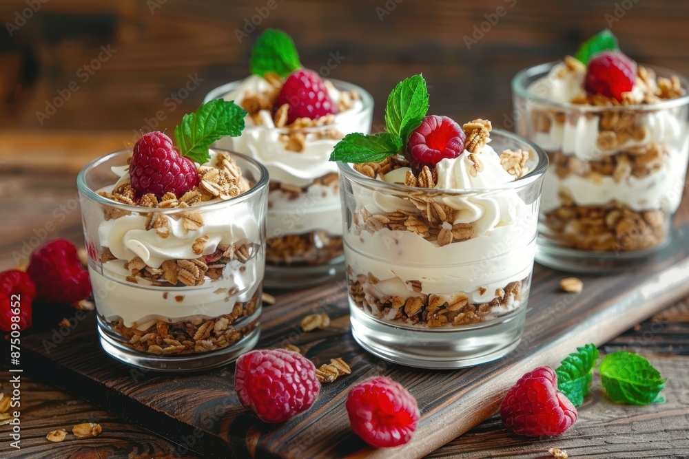Healthy Berry Parfait Dessert. Generative AI. Healthy Berry Parfait Dessert. Generative AI.
