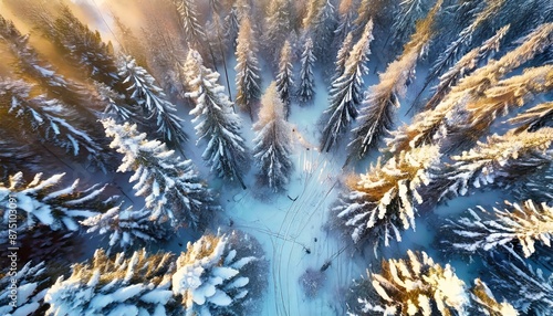 snow covered pine tree