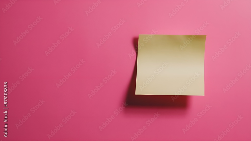 Yellow Notes on Pink Background Yellow Notes on Pink Background