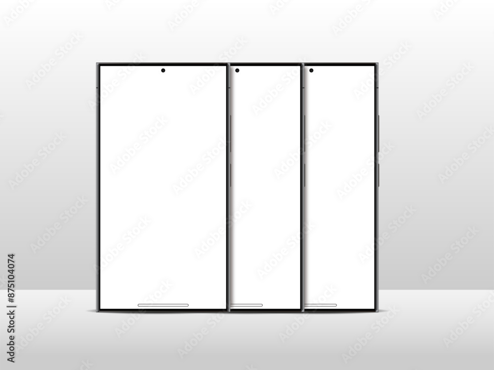 Samsung Galaxy S24 ultra various screen . New Release Android Smartphone mock up. Realistic vector mock up. illustration Samsung Galaxy S24 ultra various screen . New Release Android Smartphone mock up. Realistic vector mock up. illustration