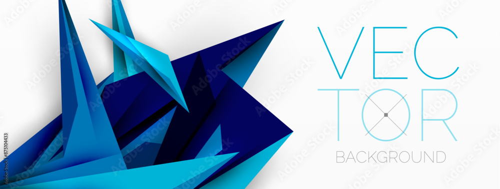 Minimal geometric abstract background. Low poly dynamic triangle design. Trendy techno business template for wallpaper, banner, background or landing Minimal geometric abstract background. Low poly dynamic triangle design. Trendy techno business template for wallpaper, banner, background or landing