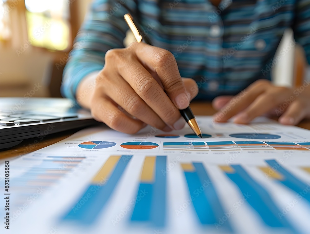 Financial advisor analyzing real estate investment opportunities detailed reports and property values for financial planning Financial advisor analyzing real estate investment opportunities detailed reports and property values for financial planning