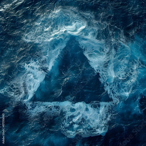 The Bermuda Triangle in the ocean 