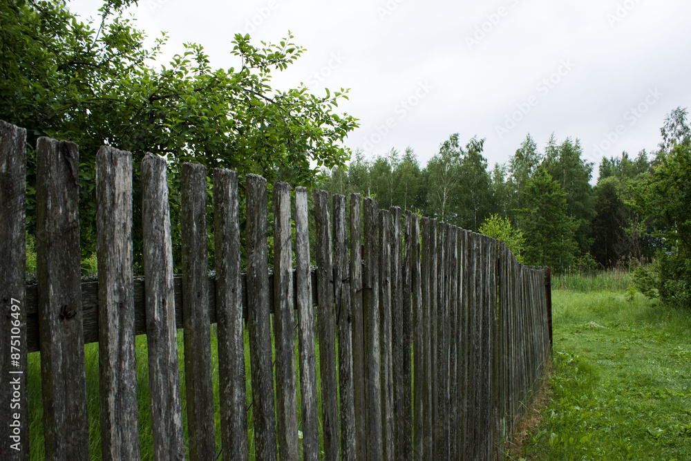 Fototapeta premium Tranquil Farm Landscape. Country Summer View. Rural Countryside. Beautiful Nature Scenery.