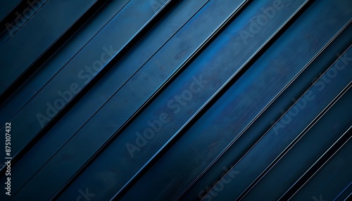 Abstract blue metal surface with diagonal lines and an industrial texture, ideal for dark color scheme designs.