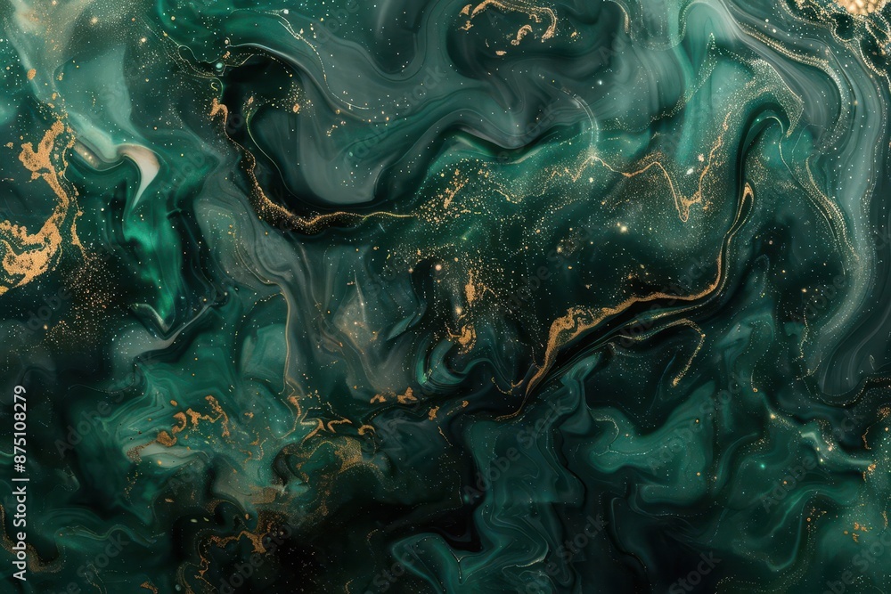 abstract fluid art wallpaper with swirling emerald and jade hues featuring metallic accents and organic patterns reminiscent of natural stone formations and cosmic nebulae abstract fluid art wallpaper with swirling emerald and jade hues featuring metallic accents and organic patterns reminiscent of natural stone formations and cosmic nebulae
